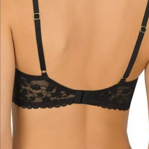 NATORI CHERRY BLOSSOM CONVERTIBLE lace BRA dark grey - Picture 2 of 5